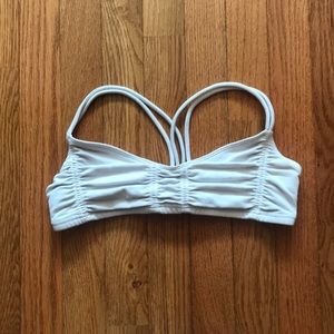 Lululemon White Strappy Sports Bra